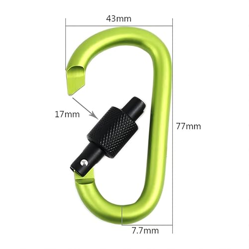 Image of Sunkizzrs Aluminium Carabiner (Pack of 5) Snap Hook Ring Clip - Hooks Keychain - Hook Keyring - Key Hooks for Keychain with Screw Locking (Multi-Colour)