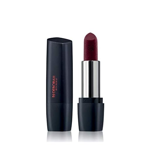 Deborah Pintalabios Milano Red Mat N.35 Wine, acabado ultra mate, de larga duración, con colágeno, ácido hialurónico y extracto de aguacate para labios nutridos, hidratados, suaves y repolvados