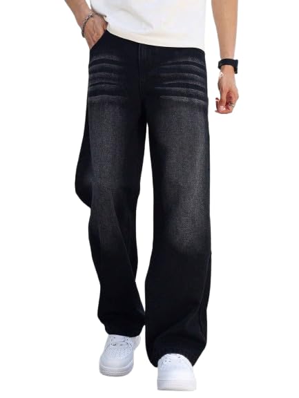 nucouths Black Whisker Jeans for Men | Fashion Slim Fit Denim | Casual Streetwear Look-picture-44
