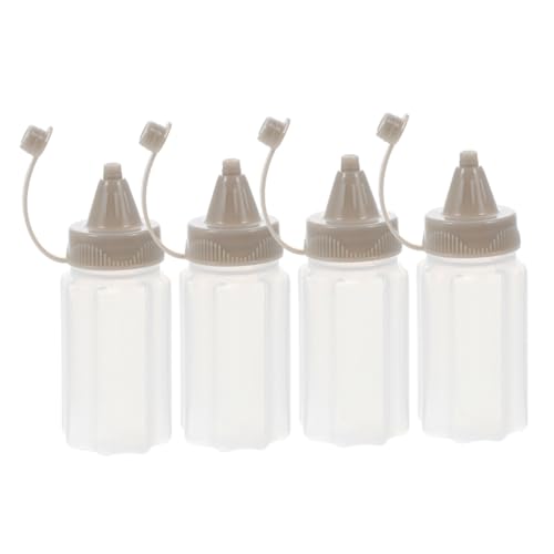 STOBOK 4個 調味料用スクイーズボトル 漏れ防止設計 携帯便利 アウトドアバーベキュー弁当用多機能小型容器