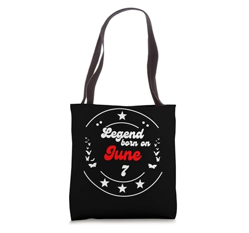 June 7 Birthday Legend Man Boy Since June 7th Tote Bag miniatura 1