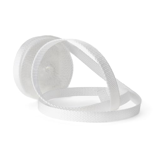 IdeaGenesis   Cinta Persiana 14 MM Ancho x 6 M Blanca Enrollable Recambio Resistente Recogedor Cuerda Carrete Interior Tirantes Correa Duradera Repuesto Universal Facil Montaje (Blanca, Cinta14mm)