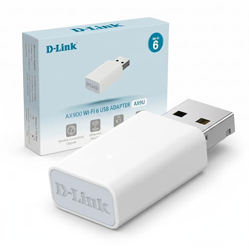D-Link AX9U AX900 Chiavetta Wi-Fi 6 per PC, Adattatore USB, MU-MIMO, Wireless Dual Band, BT 5.3i, WPA3, USB 2.0, Compatibile con Windows 11/10