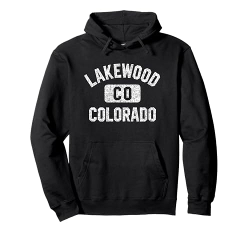 Lakewood CO Gym Style White Pullover Hoodie
