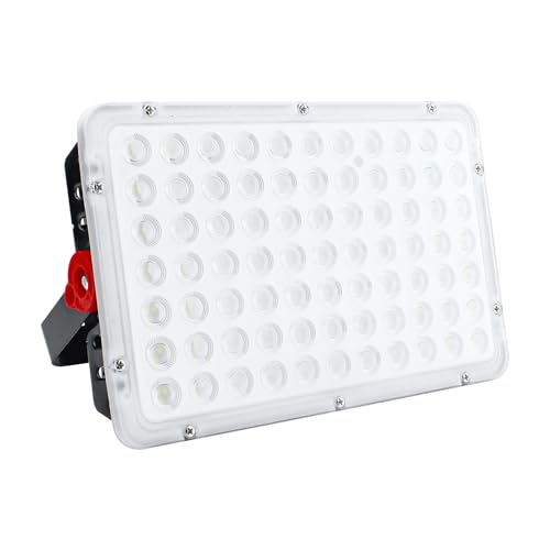 CREATESTAR LED Strahler Außen, 200W Baustrahler 20000LM Außenstrahler 6500K Kaltweiß Scheinwerfer IP66 Wasserdicht, LED Fluter für Lager, Garten, Garage, Sportplatz, Hof, Parkplatz (200W(1PCS))