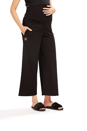 Image of AV2 Women High Rise Cotton Lycra Stretchable Relaxed Fit Maternity Pants | Maternity Yoga Pants | Maternity Trousers -5556
