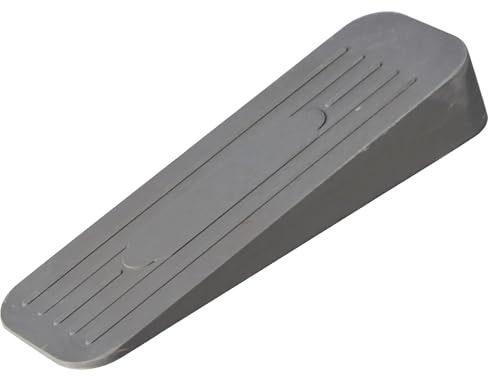 Merriway BH02509 Heavy Duty Non-Slip Rubber Door Wedge Stopper 120 x 20 x 35mm Grey