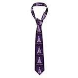 WZQAMDP Árbol de Navidad morado,Corbatas finas para hombre, corbatas para bodas, negocios, fiestas, trabajo.