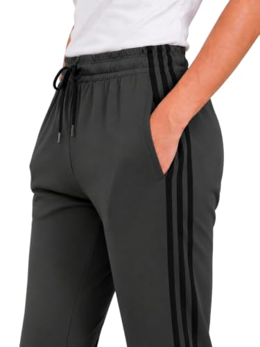 Image of Track Pants for Women with 2 Pockets | 1 Zip Pocket & 1 Open Pocket | Regular Fit Sports Lower for Women's | Gym Running Jogging Workout Casual Wear Track Pant