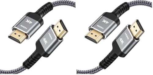 Image of Highwings HDMI Cable 10 ft, 4K Ultra High Speed HDMI to HDMI Cord (Pack of 2)