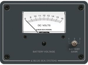Blue Sea Systems - Blue Sea Panel 8-16Vdc 3 Bank Analog "Product Category: Electrical/Meters"