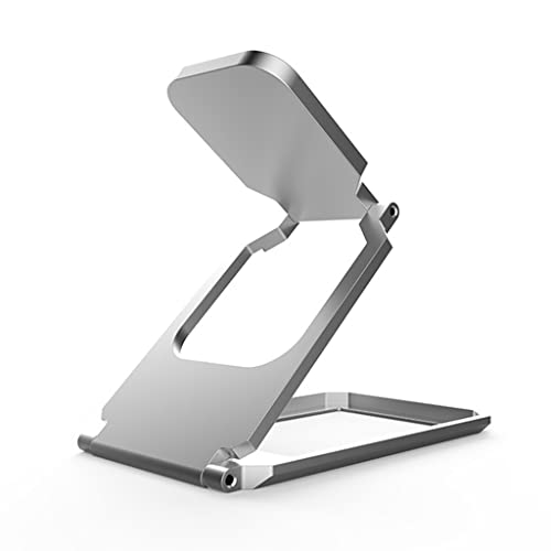 Support de téléphone réglable en hauteur et inclinable en aluminium argenté
