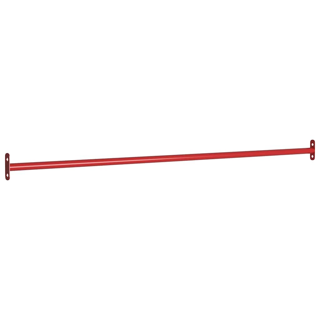 Zestaw drążków gimnastycznych 2 szt. 125 cm stal czerwona, drążki