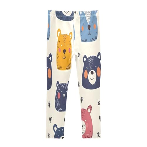 Toddler Girls Leggings Printed Yoga Pants Leggings Bear Face for Kids2