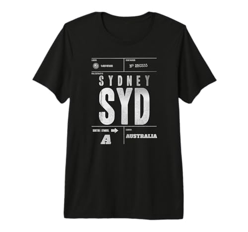 Vintage Sydney - Old Airport Travel Code SYD Premium Tri-blend T-Shirt