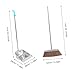 FRCOLOR Stainless Steel Broom and Dustpan Set Heavy Duty Dust Pan with Handle Handheld Broom for Home Cleaning for Tile and Hardwood Floors