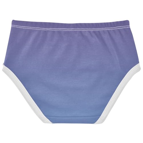 Joisal Cotton Toddler Girls Underwear Violet Pale Denim Blue Gradient Panties Little Girl Personalized Undies Kids Briefs 2t2