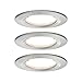 Produktbild Paulmann 93494 Einbauleuchte LED Coin Nova rund 6,5W Eisen 3er-Set starr 3-Stufen-Dimmbar IP44 spritzwassergeschützt