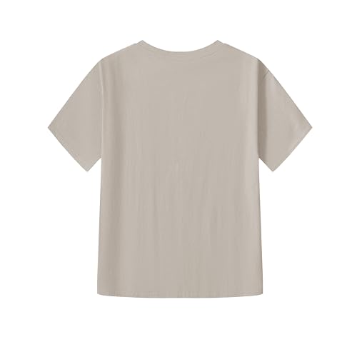 Image of Girl's Car Letter Graphic Print Round Neck Short Sleeve Tee Summer Casual T Shirt Graphics Tee Shirt