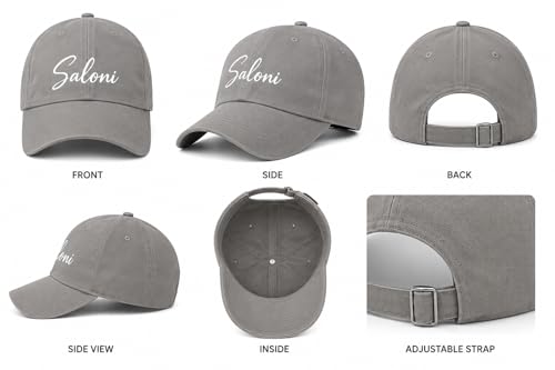 Image of AICA Personalised Name Cotton Cap for Men & Women � Black, Free Size | Gifts for Men & Women