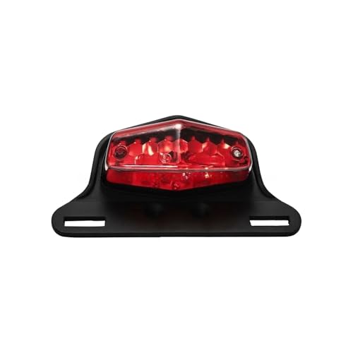 Feu arrière moto vintage LED Lucas clignotant support plaque immatriculation custom - 5