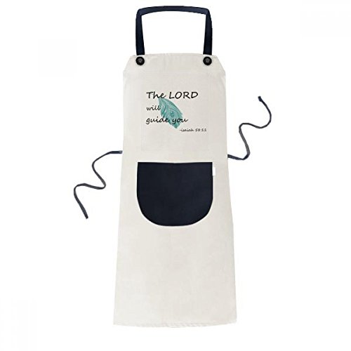 Tablier de cuisine chrétien beige avec poches, idée cadeau idéal