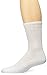 MD USA Seamless Toe-Wave-In Mesh Diabetic Crew Socks, White, Medium