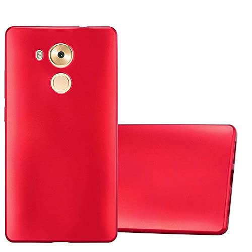 Custodia per Huawei MATE 8 in METALLICO - Morbida Cover Protettiva Sottile di con Bordo Protezione - Ultra Case Antiurto Back Bumper Guscio slim silicone gel rosso tpu
