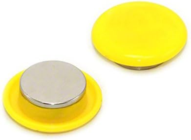 Large White Planning Office Magnets for Fridge, Whiteboard, Noticeboard, Filing Cabinet - 40mm dia x 8mm high - Pack of 12