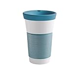 To Go Becher mit Griffbereich aus Silikon und rutschfestem Fuß dank Magic Grip Beschichtung