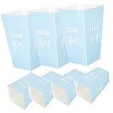 GLEAVI 20個 性別発表パーティー用紙製ポップコーン容器 や誕生日会に パーティー ー 用性別公開ポップコーンボックス