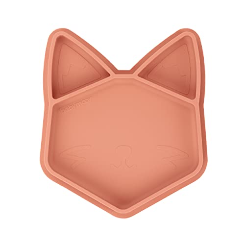 Babymoov Assiette silicone compartimentée ISY PLATE Renard Terracotta