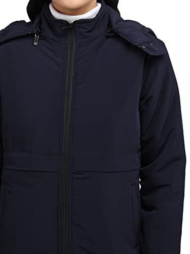 Image of CHKOKKO Women's Winter Quilted Jacket Navy Blue XL