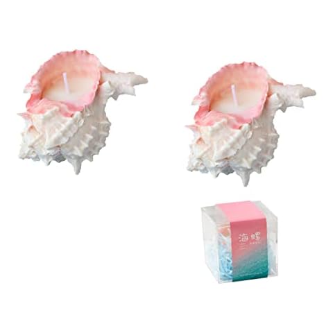 CBLdF Scented Candles Gifts for Women Aromatherapy Candle Conch Highly Scented Candles, 2 pcs, Pink, AH0013 Cover