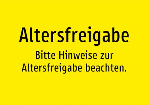 Altersfreigabe - Bitte Hinweise zur Altersfreigabe beachten. – Aluminiumschild A5: 210x148mm – Ohne Grafik, nur Text