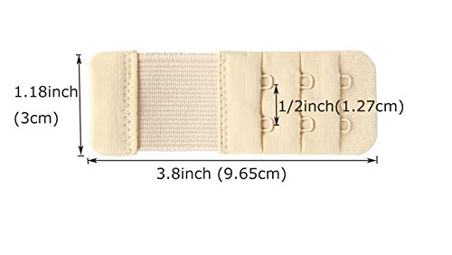 Bra Extender 2 Hook Soft Comfortable Bra Band Extension Pack of 3