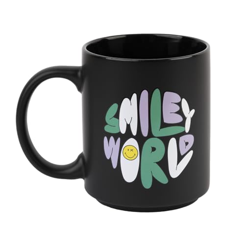 Grupo Erik Tasse Kaffeetasse Smiley Comics Black - Kaffeebecher - Teetasse Größe 9,5 cm x 8 cm - Fassungsvermögen 350 ml - Offizielles… – Ansicht 3
