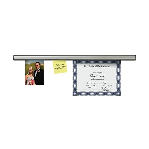 Advantus 2015 Grip-A-Strip Display Rail, 96 x 1 1/2, Aluminum Finish
