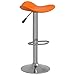 vidaXL Barhocker Drehbar Höhenverstellbar Küchenhocker Barstuhl Tresenhocker Thekenhocker Tresenstuhl Bistrohocker Orange Verchromter Stahl Kunstleder