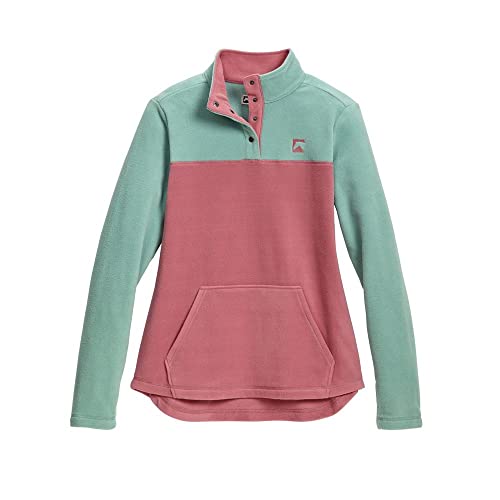 Dover Saddlery Riding Sport Ladies' Freemont Fleece, Size Large, Beryl Green/Rose