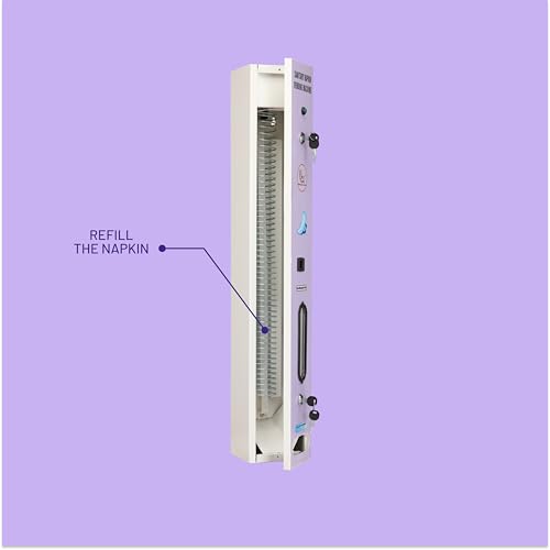 Image of By VP Industries (Push Button Operated | Capacity-50 Pads) Sanitary Napkin Vending Machine Vartical | Operates by Push Button to dispense a napkin without requiring payment.