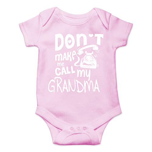 Image of AW Fashions Don't Make Me Call My Grandma Baby Bodysuit Funny Family Newborn Outfit for Boys or Girls