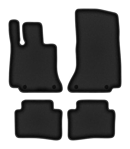 Tapis de sol voiture Mercedes C-Klasa W206 anti-salissure tapis velours noir 4 pièces