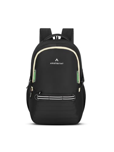 Image of Aristocrat Chip 15.6 inch Compatible Laptop Backpack 32L | 2 Compartments with Quick-Access Front Pocket | Tablet Sleeve, Rain Cover & Bottle Holders | Office & Casual Backpack for Men & Women