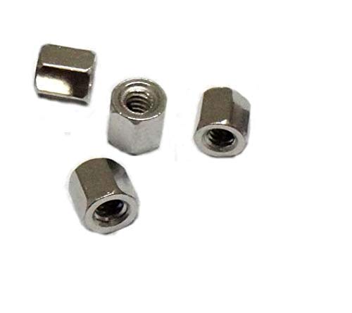 #4-40 Length 5 mm / 0.196 inch Female Standoff Brass Nickel VGA DVI D-Sub Motherboard UNC Thread