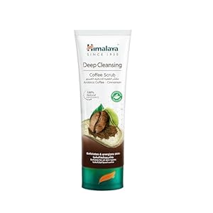 Himalaya Deep Cleansing Coffee Face Scrub con café y canela para una piel suavemente exfoliada y purificada con un brillo radiante y sin grasa, 75ml