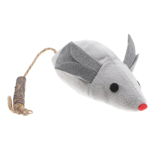 PartyKindom シミュレーション マウスのおもちゃ 人工のマウス 猫の 猫のおもちゃの動物 猫のおもちゃのマウス マウス猫のおもちゃ イヌハッカ マウス タデの木 Grey