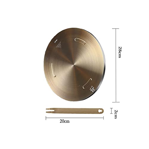 11inch Heat Diffuser Plate, Grourarty Stainless Steel Cooking Induction Adapter Simmer Plate for Electric Gas Glass Cooktop Hob Ring, Induction Cooktop Converter Plate With Handle