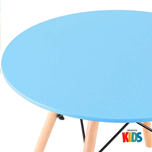 Kit infantil - Mesa Eames Junior azul + 4 cadeiras Eames Junior azul