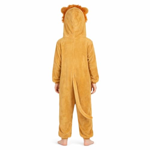 Image of Raj Costume Animal Fancy Dress Costume for Boys & Girls | Hooded Full Body Wildlife Zoo Animal Jumpsuit | Soft Costume for School Function, Fancy Dress, Halloween, Birthday, Cosplay & Role Play